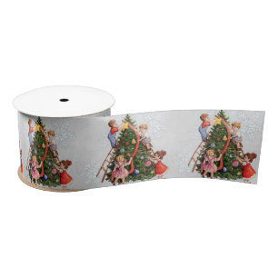 Kinder kerstboom decorcerend lint