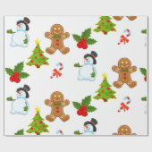 Kinder kerstfeestdag cadeaupapier (Vlak)