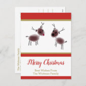 Kinder kerstfeestdag met vrolijk kerstfeest feestdagenkaart (Voorkant / Achterkant)