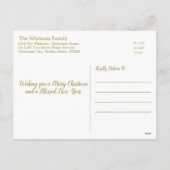 Kinder kerstfeestdag met vrolijk kerstfeest feestdagenkaart (Achterkant)