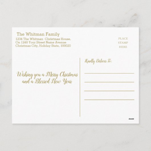 Kinder kerstfeestdag met vrolijk kerstfeest feestdagenkaart (Achterkant)