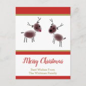 Kinder kerstfeestdag met vrolijk kerstfeest feestdagenkaart (Voorkant)