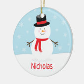 Kinder kerstfeestdag Snowman Keramisch Ornament (Links)