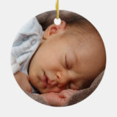 Kinder kerstkerstkerstAfbeelding: Groene Sparkle Keramisch Ornament (Achterkant)