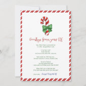 Kinder kerstkind Elf Goodbye Letter Kaart (Voorkant)