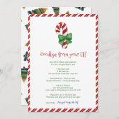 Kinder kerstkind Elf Goodbye Letter Kaart (Voorkant / Achterkant)