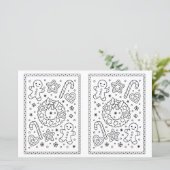 Kinder Kerstkleurplaat Christmas Gingerbread (Staand voorkant)