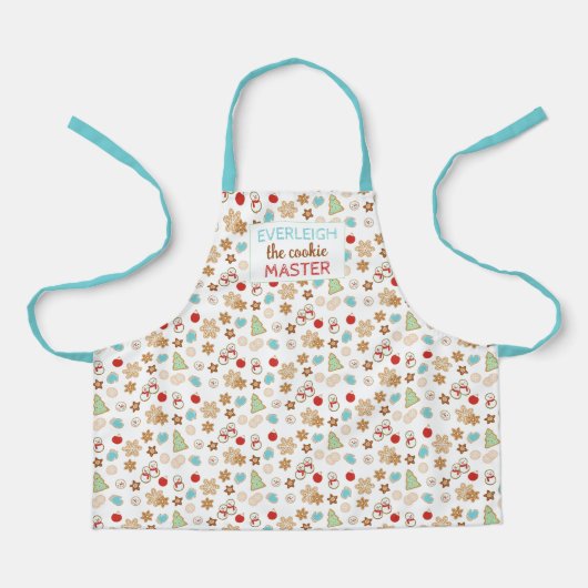 Kinder kerstkoekjesmeester patterned Holiday apr. Schort (Voorkant)