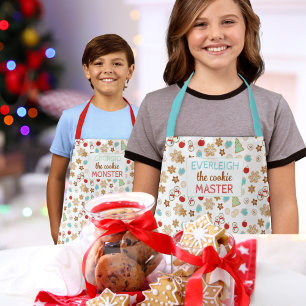 Kinder kerstkoekjesmeester patterned Holiday apr. Schort
