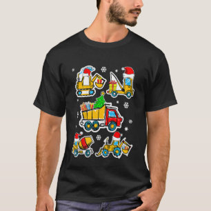 Kinder kerstkraan voor bouwwagen t-shirt