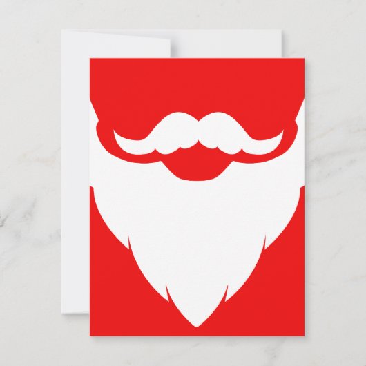 Kinder Kerstman feestuitnodiging wit & rood Kaart (Voorkant)