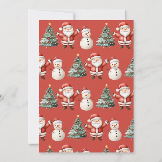 Kinder kerstman Schattige kerstfeest Kaart (Achterkant)