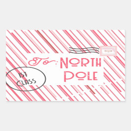 Kinder kerstmis Noordpool Rechthoekige Sticker