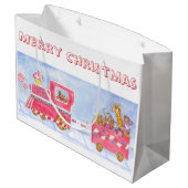 Kinder kersttas met cadeau voor Speelgoed Groot Cadeauzakje (Achterkant Gekanteld)