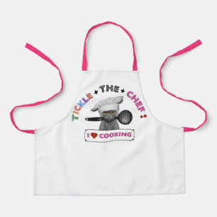 Kinder 'Kietel de Chef' Funny Cat Schort Roze Lett