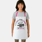 Kinder 'Kietel de Chef' Funny Cat Schort Roze Lett (Insitu)