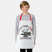 Kinder "Kietelen de Chef" Grappige Kat Schort Rode (Gedragen)