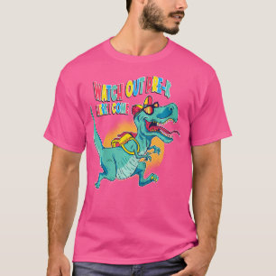 Kinder Kijk uit Pre-K Hier kom ik Dinosaur T Rex P T-shirt