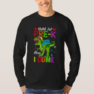 Kinder Kijk uit Pre K Hier kom ik terug naar dinos T-shirt