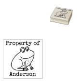 Kinder kikker Gepersonaliseerd eigendom van Cartoo Rubberstempel (Gestempeld)