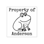 Kinder kikker Gepersonaliseerd eigendom van Cartoo Rubberstempel (Afrduk)