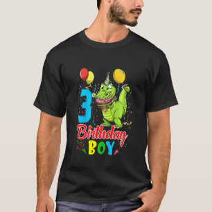 Kinder Kinder 3 jaar oude T rex dinosaurus 3e verj T-shirt