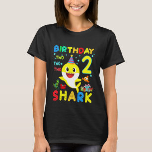 Kinder Kinder Baby Shark 2e Verjaardags Jongen Mei T-shirt