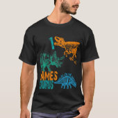 Kinder Kinder James Saurus 1e Verjaardagsjongens R T-shirt (Voorkant)