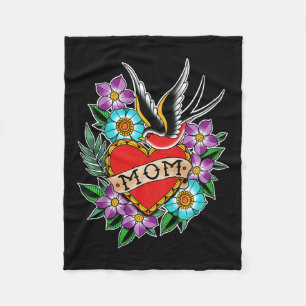 Kinder Kinder Moeder Hart Tattoo Fleece Deken