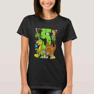 Kinder Kinderen 5 jaar na 5 jaar met Dino en Dinos T-shirt