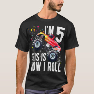 Kinder Kinderen 5 jaar oud 5e verjaardag Jongen Mo T-shirt