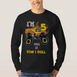 Kinder Kinderen 5 jaar oude Jongen Monster Truck B T-shirt