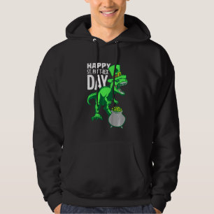 Kinder Kinderen Happy St Pat Trex Day Dino Patrick Hoodie