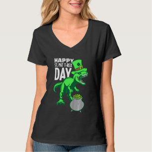 Kinder Kinderen Happy St Pat Trex Day Dino Patrick T-shirt