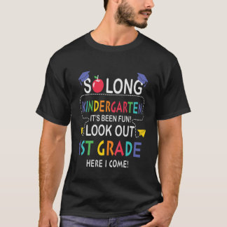 Kinder Kindergaten kijken uit 1st graad I kom T-shirt
