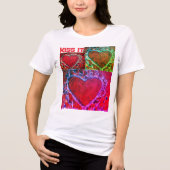 Kinder "Kiss It" Multiple Hearts T-shirt (Voorkant)