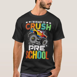 Kinder Klaar voor Crush Preschool Monster Truck Bo T-shirt