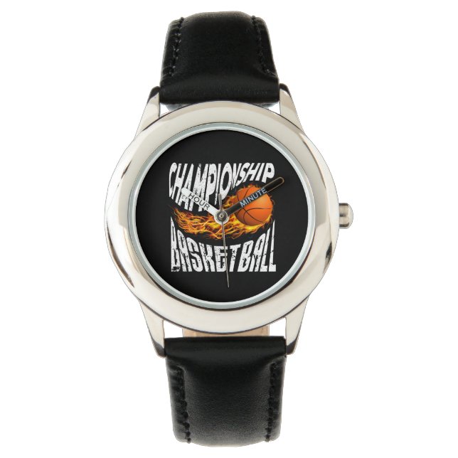 Kinder klassiek horloge-basketbal horloge (Voorkant)