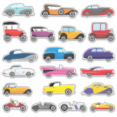 Kinder klassieke auto's sticker (Voorkant)