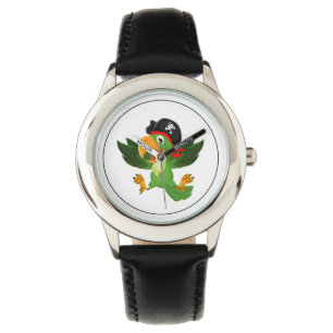 Kinder klassieke horloge-piraat papegaai horloge