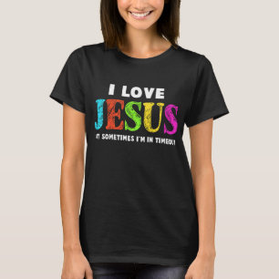 Kinder klauw Ik hou van Jezus Christelijke Faith G T-shirt
