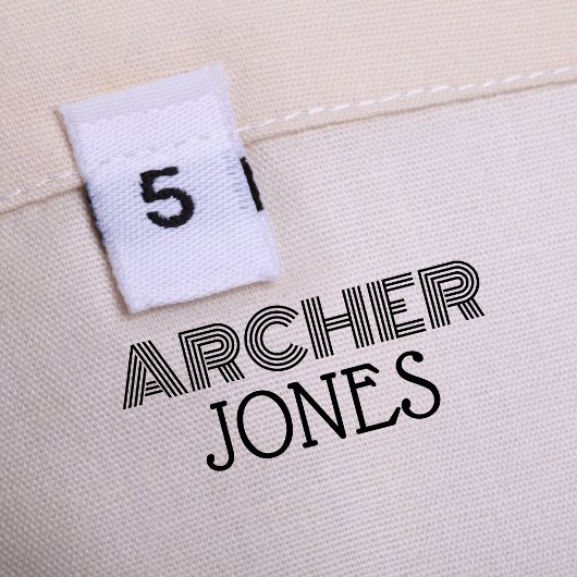 Kinder kledinglabels zelfinktende stempel