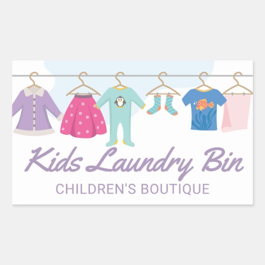 Kinder kledingwinkel Boutique Sticker (Voorkant)