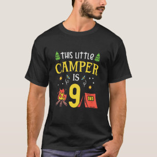 Kinder Kleine Camper 9de verjaardag T-shirt