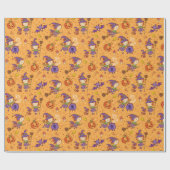 Kinder kleine heks cadeaupapier (Vlak)