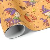 Kinder kleine heks cadeaupapier (Rol Hoek)