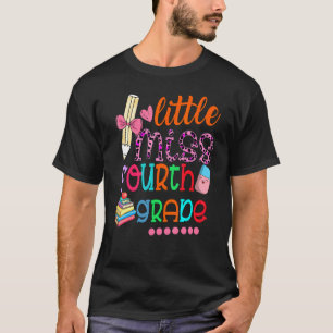Kinder kleine miss eerste 4e klas terug naar schoo t-shirt