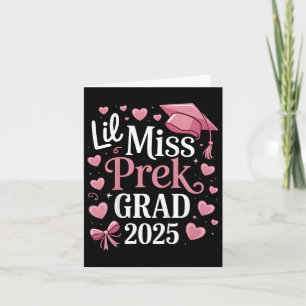 Kinder kleine Miss Pre-k Afstudeerder 2025 kleuter Kaart