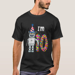Kinder kleine robot Ik ben 10 jaar oude robotweten T-shirt