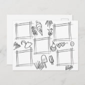 Kinder kleur Tropische vun Tekening Briefkaart (Voorkant / Achterkant)